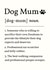 Funny Mother's Day Card - For Dog Mum - Definition created by Sundiva Designs