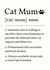 Funny Mother's Day Card - For Cat Mum - Definition created by Sundiva Designs