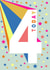 4th Birthday - Colourful modern stars number card created by Ally Marie Illustration