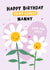 My Lovely Nanny Cute Birthday Card - Happy Daisies created by Macie Dot Doodles