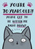 Funny Cat Pun Birthday Card -  70th created by Jimmy Doodle