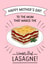 Heartfelt Mother's day card - World's Best Lasagne created by Evie Garnett Designs