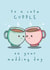 Cute Wedding Day card for couple - Kawaii Pun created by Lanther Black