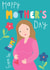 Cute Mothers day card - To a mummy to be - from her bump created by Fox and Bird Studio
