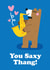 You saxy thang - Punny Valentines card created by Studio Boketto
