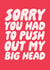 Sorry You Had To Push Out My Big Head - Funny Mother's Day Card created by Studio Doodles