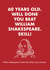 60th Birthday card -  William Shakespeare created by OBJECTABLES