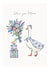 Cute Mother's Day Card - Floral Goose & Baby created by Lottie Murphy