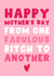 Fun Mother's Day Card - From One Fabulous Bitch To Another created by Pink Peach Cards
