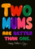 Joyful Mother's Day card - for Moms - Celebrating double the mom power created by Kasia Cards