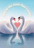 Beautiful Valentine's Day card for your significant other with stunning swans created by ArtByAT