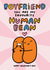 Cute Valentine's Day Card For Boyfriend - Pun - You Are My Favourite Human Bean created by Arrow Gift Co