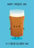 Cute Father’s Day Card For Dad - Pint of Beer - Beer-illiant Dad created by Sophie Kent Illustration