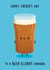 Cute Father’s Day Card - Pint of Beer - Beer-illiant grandad created by Sophie Kent Illustration