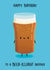 Cute Birthday Card - Pint of Beer - Beer-illiant brother created by Sophie Kent Illustration