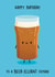 Cute Birthday Card - Stepdad - Beer - Pint created by Sophie Kent Illustration