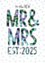 Pretty Wedding Card - New Mr & Mrs - 2025 created by The Boy and the Bear