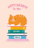 Super Cute Book & Cat lover Birthday Card created by Amy Cole