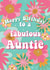 Cute Happy Birthday Card - To A Fabulous Auntie created by @Laura Lonsdale Designs