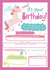 Cute Unicorn Birthday Girl Keepsake Memory Card - For Her created by Tandem Green by Beth Gunnell