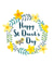 Bright St David's Day Card - wreath of Daffodils created by Claire Giles