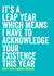 Cheeky Birthday card - February leap year created by Filthy Sentiments
