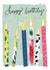 Classic Happy Birthday Card - Pretty Candles created by Sally Darby Illustration