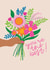 Pretty Mother's Day Card - You're the Best - Flower Bouquet created by Hollie McManus Illustration