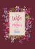 Wife classic Mother's Day card - painted floral frame created by Rebecca Prinn