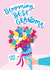 Blooming Best Grandma | Pretty Floral Mother's Day Card | Gran | Grandmother created by Jane Katherine Houghton