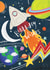 Fun Birthday Card - for Kids - Rocket and Space created by Louise Tiler