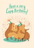 Funny Birthday Card - Capy Birthday - Capybara created by Bellollage