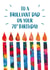 70th Birthday Card - For Dad - Colourful Candles created by size3art