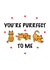 Cut Cat Anniversary/Love You Card for Significant Other - You're Purrfect To Me created by CalligraphyByEmilyM