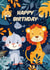 Cute Birthday Card - For Kids - Cute animals created by Cairn Newton