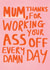 Mother's Day Card - Working Your Ass Off created by Sweetlove Press