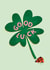Cute Good Luck Card - Clover and Ladybug created by Studio Mads