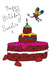 Cute birthday card with boy fairy - birthday cake - happy birthday sweetie created by Boopino