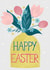 Easter card with Pretty Spring Flowers. created by Louise Brainwood