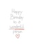 Simple Birthday Card Motivational Happy Birthday Wonderful Person created by JuBee Illustrations