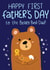 Cute First Fathers Day Card - to a New Dad - Beary Best Pun created by Fox Card Co
