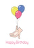 Cute Birthday Card - Bear Flying with Balloons created by Artisan Occasions