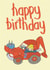 Cute birthday digger card for 2nd birthday created by AK Designs