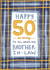 Classic 50th Birthday card - for Brother-in-law created by Juniper and Rose Studio