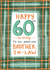 Classic 60th Birthday card - for Brother-in-law created by Juniper and Rose Studio
