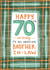 Classic 70th Birthday card - for Brother-in-law created by Juniper and Rose Studio
