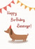 Cute Birthday card for sausage dog lovers! created by Hayley Warhurst Design