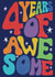 Fun 4th Birthday Card - 4 Years of Awesome created by Rebecca McConnachie