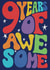 Fun 9th Birthday Card - 9 Years of Awesome created by Rebecca McConnachie