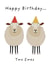 Funny Birthday Card - Punny Sheep wearing party hats created by Not at all Jack